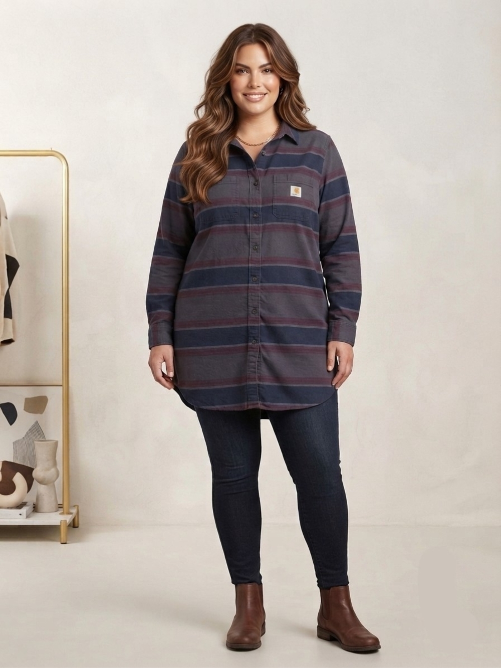 Carhartt - Women's Rugged Flex Relaxed Fit Flannel Tunic